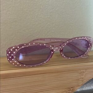 Kids Purple Polka Dot Sunglasses